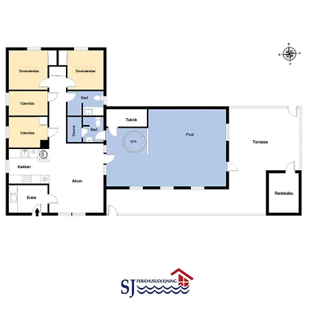 Seafront Pool House In Vejlby Klit Sj290